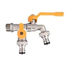 Outdoor Frost-Proof Extended Dual-Outlet Faucet, Quick-Open Garden Tap For Watering And Car Washing, Anti-Crack Water Spigot - Multicolor - View 9