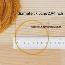Best-Selling Multi-Size Yellow Elastic Rubber Rings, Wear-Resistant Industrial Rubber Rings, 30/50/100pcs Optional - A - View 2