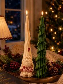 Tall Gnome Christmas Tree 2-Piece Silicone Mold For Candle, Resin, Plaster DIY Christmas Decoration Holiday Gift Handmade Mold - Christmas Silicone Mold - View 8