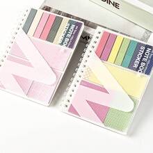 This Sticky Note And Notebook Combo Set Is Convenient To Use. The Soft And Elegant Morandi Color Is Perfect For Students. The Notebook Has An Adhesive Design And Is Stylish. It Can Be Used As A Student Message Board Or As An Office Sticky Note. Suitable For Schools, Offices, Primary And Secondary School Students (Both Boys And Girls), And Office Workers. Also A Great Gift For The Back-To-School Season. - one-size - View 6