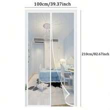 Thickened Magnetic Screen Door Self-Closing Panel - No Drilling Installation, Suitable For Insect Protection, Tear-Resistant Mesh, Magnetic Closure For Sliding Doors, Pets, Easy To Assemble - Magnetic Screen Door - White, Easy Installation, Strong Magnetic, Breathable And Durable Fiberglass, Pet-Tested, Hands-Free Entry, Magnetic Closure Insect Protection, Suitable For Bedroom, Kitchen, Living Room, Dining Room And Balcony - White - View 3