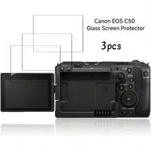 3片裝玻璃螢幕保護貼，適用於 SX740 HS/SX730 HS/EOS C50/G7X3，透明強化玻璃硬螢幕保護貼，0.3mm 強化玻璃膜，9H 硬度，防刮防指紋，高清晰透明 - 查看 3