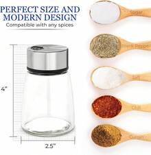 Salt Shaker Or Pepper Shaker With Adjustable Pour Holes - Stainless Steel Spice Dispenser - Perfect For Pink Himalayan, Table Salt, Black And White Pepper - White - View 6