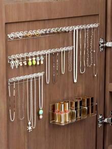 3pcs/6pcs/9pcs Jewelry Display Stand, Necklace Earring Stud Storage Hooks, Multi-Functional Jewelry Storage Hooks With 8 Hooks, Suitable For Necklaces, Bracelets And Earrings, Durable Plastic Material, Home Decor Storage Rack, Space-Saving, Can Display Rings, Earrings And Accessories, Jewelry Tower Stand, Jewelry Display Rack - Multicolor - View 9