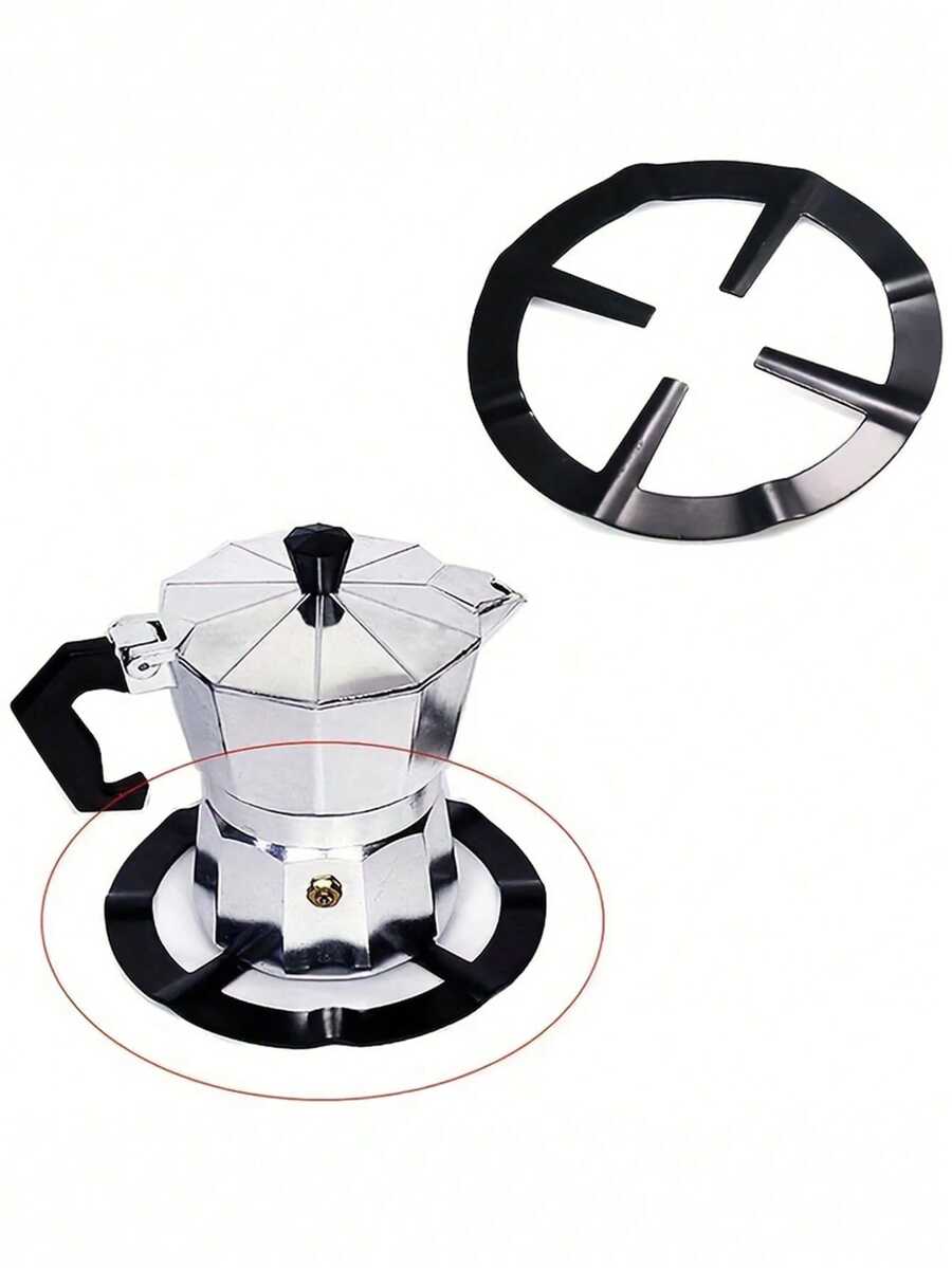 Stainless Steel Coffee Pot Base, Coffee Machine Pot Rack, Round Gas Stove Bracket, Multi-Functional Moka Pot And Espresso Machine Stand, Suitable For Gas Stove, Kitchen Stove Accessories, Coffee Accessories - View 1