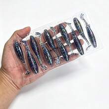Floating Soft Plastic Swimbait Paddle Tail Shad Lure Soft Bass Shad Bait Minnow Paddle Tail Swim Bait For Bass Trout Walleye - Multicolor - View 13