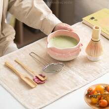 1 pieza/7 piezas Juego de té matcha con lazo y corazón con pico, incluye cuenco de matcha, batidor de matcha, colador de té, taza de matcha, agitador, cuchara de té, juego de cuencos de té, herramientas de preparación de matcha, herramientas para hacer postres y bebidas, caja de regalo estilo japonés, juego de agitación de matcha Matsudai, regalo para amantes del matcha, juego de vuelta a la escuela, juego de regalo festivo - Multicolor - Ver 5
