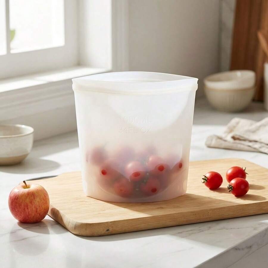 Stand Up Storage Pouches With Top Closure, Multiple Size Kitchen Organizer Bags Pantry Travel And Home Use - 1000ml - View 1