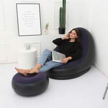Inflatable Sofa And Footstool, Foldable Portable Slouchy Sofa Chair With Footrest, Suitable For Living Room, Bedroom, Outdoor, Balcony And Camping, Best Gift For Family: Most Comfortable Sofa - New Model - View 10