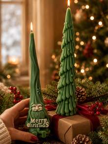 Tall Gnome Christmas Tree 2-Piece Silicone Mold For Candle, Resin, Plaster DIY Christmas Decoration Holiday Gift Handmade Mold - Christmas Silicone Mold - View 10