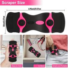 SOKANY 1 Set Alat Pembersih Multifungsi, Pengikis Kaca. 1 Pengikis Kepala Ganda Warna Pink + 10 Mata Pisau Logam + 10 Mata Pisau Plastik. Cocok untuk Membersihkan Lantai, Stiker Kaca, Aplikasi Nat, Dekorasi Rumah, Iklan Luar Ruangan, dll. - Kesesuaian Universal - View 3