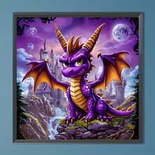 Pterosaur Frameless DIY 5D Diamond Painting Kit, Colorful Diamond Art, Full Artificial Diamond Craft, Diamond Painting Wall Decor, Surprise Gift - round diamond - View 3