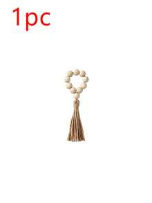 1/2/6/12 buah Cincin Serbet Manik-Manik Kayu Alami dengan Rumbai Rami, Cincin Serbet Manik-Manik Kayu Gaya Pedesaan, Cocok untuk Pernikahan, Pesta Lajang, Dekorasi Meja, Paskah, Thanksgiving, dan Pengaturan Meja Liburan Lainnya - Cokelat muda - View 12