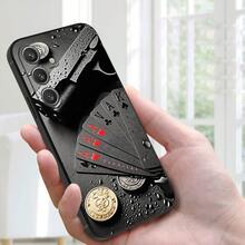 Phone Case: Pistol And Playing Card Pattern.Suitable For IPhone 15ProMax/15Pro/15Plus/15/14ProMax/14Pro/14Plus/14/13ProMax/13Pro/13Mini/13/12ProMax/12Pro/12Mini/12/11ProMax/11Pro/11/XR - Black - View 4