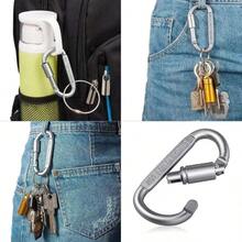 6 Piezas Clips de Mosquetón, Mosquetón de Escalada de Aluminio, Mosquetones de Bloqueo Multifuncionales, Mosquetón con Bloqueo de Tornillo para Cuerdas, Llaveros, Escalada en Roca, Montañismo - Multicolor - Ver 7