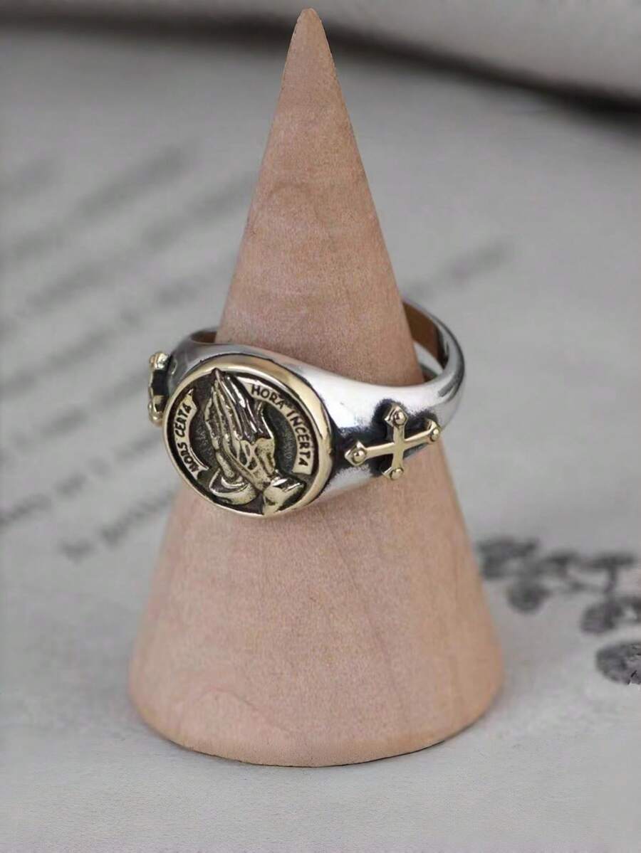 God's Hand Ring, Personalized Punk Style Ring, Suitable For Men's Daily Wear - Ring Of the Hand Of God - View 1