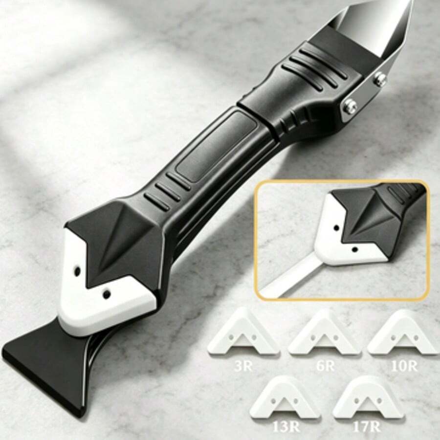 5-In-1 Multi-Function Scraper - Ultimate Home Tool For Glass Glue Removal - Can Remove Residual Glue, Scraper And Leveling Tool - Random - View 1