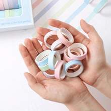 20 rouleaux de ruban adhésif washi macaron, ensemble de ruban de masquage arc-en-ciel, 10 mm (0,4 pouce) de large, ruban décoratif coloré, fournitures scolaires, convient pour l'art DIY, l'artisanat, le scrapbooking, la tenue de journal, l'agenda, la papeterie - A - Voir 4