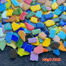 100/200g Irregular Dopamine Color Mosaic Tiles, Multi-Color Mixed Mosaic Pieces For Handmade Crafts, Stair/Wall/Countertop Inlay Decor, Mosaic Background Wall Creation, Cup/Plate Mat DIY Materials - YXMSK-01 - View 9