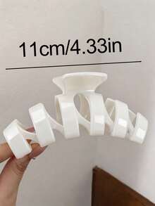 3件/1件 女款 11cm/4.33in 大號亮面黑白棕精緻極簡輕量塑料髮夾 時尚百搭高端優雅髮飾 適合日常外出、造型、洗臉、沐浴、化妝、穿搭髮夾 - 彩色 - 查看 2