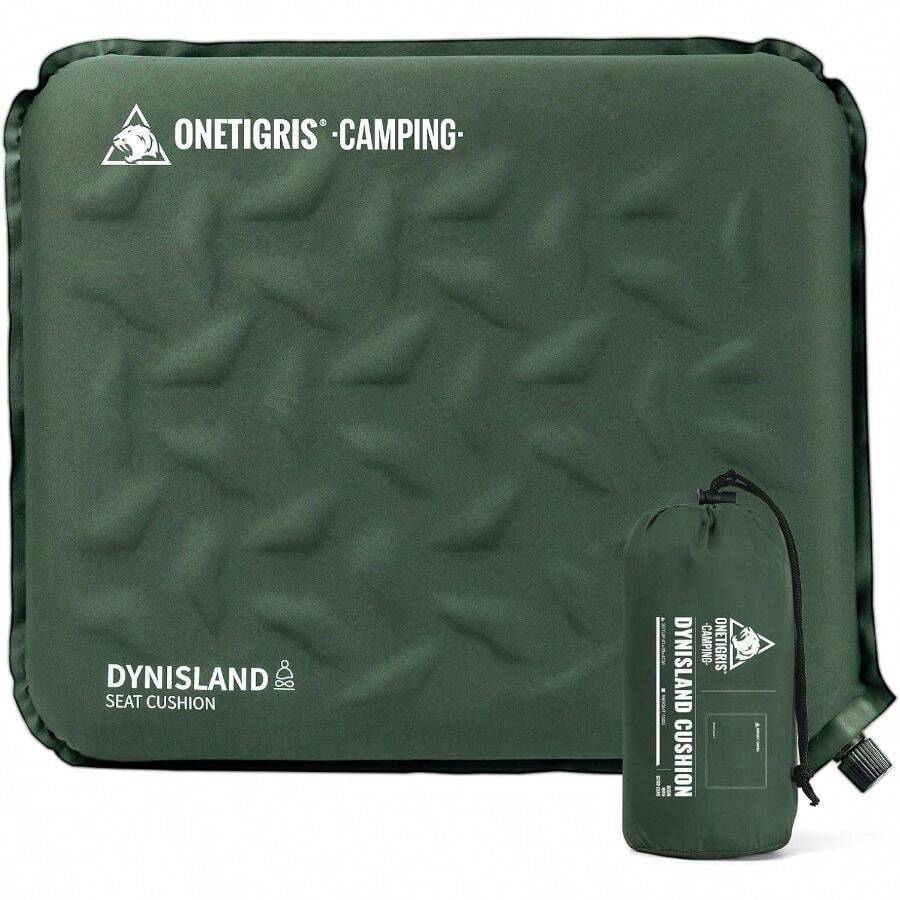 Inflatable Cushion - Lightweight Waterproof Inflatable Camping Cushion Travel Cushion Stadium Office Chair Car Pad - 1 Pack Green - View 1