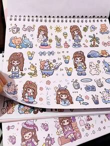 20pcs/Set (Approx. 1000pcs) Bullet Journal Stickers, Suitable For Decorating Planner, People Themed Scrapbooking Stickers, Washi Tape Storage Book School Supplies - 1 Set - View 11