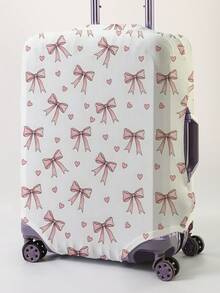 Elastic Luggage Cover, Thick Wear-Resistant Bow Print Pattern, Large Size Travel Suitcase Dust Cover - Multicolor - View 2