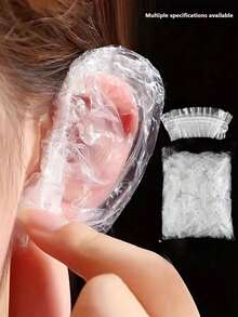 100pcs Disposable Ear Covers, Prevent Water From Entering Ears, Protect Ears During Bathing, Hair Washing Or Hair Dyeing, Disposable Shower Ear Caps, Waterproof Ear Covers, Suitable For Hair Washing, Ear Piercing, Hair Dyeing And Ear Protection, Also Suitable For Bathing, Showering, Ear Care, Hair Salon, Hair Care Products And Other Occasions, Essential For Back To School Dorm Shower - A - View 6