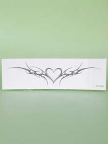 1Pc Tattoo Fake Temporary Tattoos Married Couple Tools Sexy Semi Permanent Waterproof Sweatproof Last For 1-2 Weeks Realistic Herbal Juice Anti-Friction Non-Reflective Black For Woman And Men Tattoo Stickers - Black - View 6
