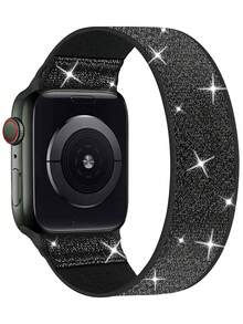 1件裝女款與男款 Apple 亮面單圈編織尼龍錶帶，相容 38/40/41/42/44/45/49mm，柔軟彈性舒適透氣運動錶帶，適用於 Ultra 系列 SE/9/8/7/6/5/4/3/2/1 - 彩色 - 查看 17