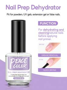 Peacecolor 15ml Nail Dehydrator Acid Free Oil Remover For Gel Acrylic Nails Fast Air Dry Soak Off Manicure Summer Vacation Gift For Women - View 5
