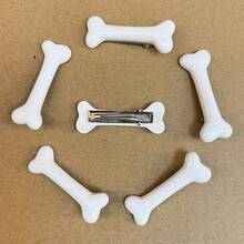 5-Piece New Bone-Shaped Hair Clips, Quirky, Novel, Cute, Sweet, Girlish Style, Duckbill Clips, Creative And Versatile, Simple And Practical, Side Clips, Bang Clips, Head Accessories - Multicolor - View 1