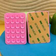 4pcs Silicone Phone Adhesive Grip, Anti-Slip Silicone Phone Stand Adhesive Phone Case Installation Hands-Free Phone Accessory Stand, Suitable For Selfie And Video, Multi-Function Phone Accessory, Fits All Models - Multicolor - View 6