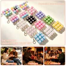 1 pieza Llavero de juguete con teclado de 9 teclas con forma de pata de gato, mini botón de tecla para alivio de presión, colgante para mochila, regalo sensorial para alivio de la ansiedad - Multicolor - Ver 9