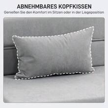 Floor Sofa, Upholstered Couch, Convertible Into A Mattress, Foam, Cushions, Light Grey - Light Grey - View 5