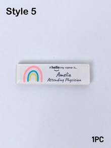 1/3/5pcs Customized Nurse Doctor Acrylic Name Badge, Intern Nurse Doctor Midwife Hospital Staff Pin, Hospital Employee Name Tag, Nurse Appreciation Gift Pin, Anniversary/Medical Party Souvenir - Multi-color (Rainbow) - View 14