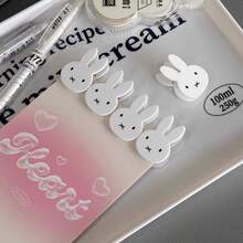 MIFFY 1 Set/2 Pcs Cute White Rabbit Acrylic PP Clips, Perfect Small Gift For Fans, Family And Friends - Multicolor - View 2