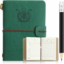 Yexiya Golf Scorecard Book With Pencil Fathers Day Dad Gifts Leather Golf Journal Scorecard Holder Accessories Notebook Log Book Pocket Scorebook Gift For Men Golfers, Sports Outdoor Club - ColorE - View 1