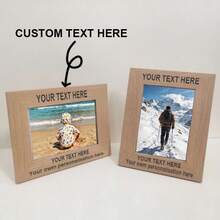 1pc Customized Engraved Wooden Photo Frame, Personalized Photo Frame Gift, DIY Photo Frame, Birthday Gift, Gift For Best Friend, Can Engrave Any Text, 5x7 Or 6x4 Graduation Photo - Multicolor - View 1