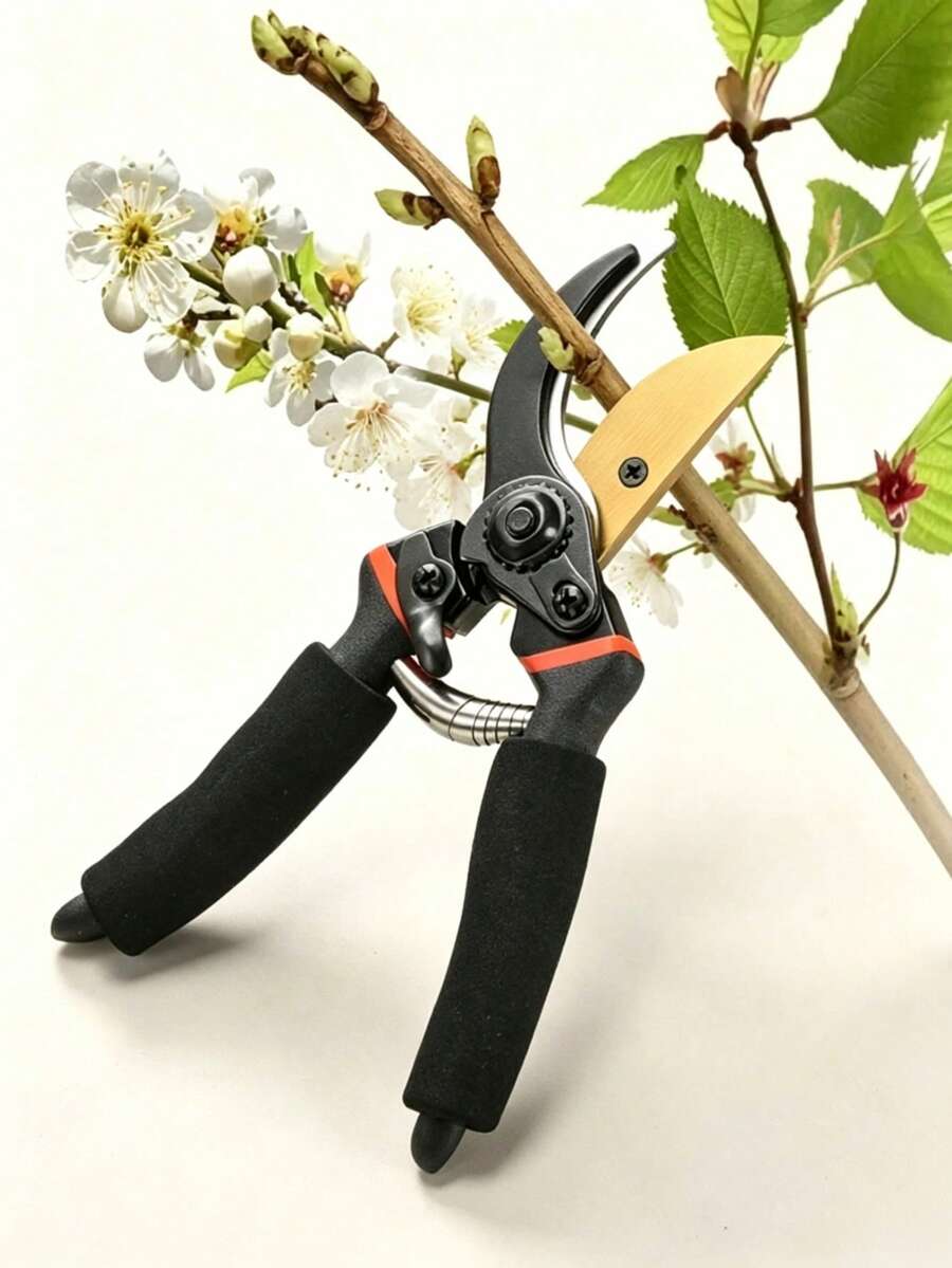 1把园艺修枝剪，手持式植物修剪剪，专业修剪工具，适用于灌木、花卉、果园 - 黑色 - 查看 1