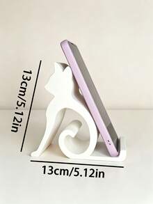 1pc Phone Stand All Phones Tablets Bed Office Car Use Cute Kitten Design Handsfree Video Call Pet Lovers Essential Fun Shaped Phone Mount - Multicolor - View 5