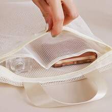 Mesh Laundry Bag, Portable Storage Bag, Large Capacity Breathable Drainage Net Bag, Travel Cosmetic Bag, Suitable For Cross-Border Supply - View 7