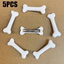5-Piece New Bone-Shaped Hair Clips, Quirky, Novel, Cute, Sweet, Girlish Style, Duckbill Clips, Creative And Versatile, Simple And Practical, Side Clips, Bang Clips, Head Accessories - Multicolor - View 6
