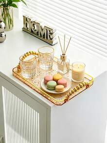 Elegant Plastic Tray Set: Rectangular Tea Tray, Home Use, Fruit Bowl, 2 Sizes Available - Medium And Large - Multicolor - View 7