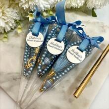Custom Sky Blue Tasbih Gift Box, Personalized Acrylic Tag, Islamic Wedding Favor, Hajj Pilgrimage Ramadan Eid Aqiqah Gift, Custom Acrylic Wedding & Birthday Decorations - Multicolor - View 6