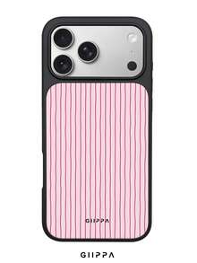 GIIPPA GllPPA Fond rose clair avec motif de rayures ondulées, impression haute définition avec finition mate, coque de téléphone à la mode et amusante, compatible avec Apple Phone 17/16/15/14/13/12/11 Pro Max/Plus/Mini/17e, design élégant convenant aux hommes et aux femmes, cadeau parfait pour la petite amie pour Noël, la Saint-Valentin, Pâques, la saison des mariages et l'anniversaire! - Multicolore - Voir 1