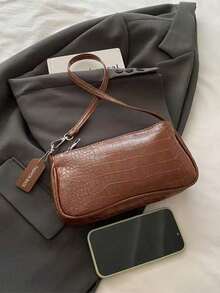 New Fashion Versatile Shoulder Bag, Women's Underarm Handbag - Brown - View 5