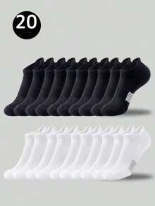5/10 Pairs Minimalist Neutral Short Socks, Comfortable Casual Multi-Functional Couple Socks, Suitable For All Seasons, 1 Pair Optional - Multicolor - View 9