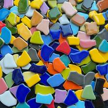 100/200g Irregular Dopamine Color Mosaic Tiles, Multi-Color Mixed Mosaic Pieces For Handmade Crafts, Stair/Wall/Countertop Inlay Decor, Mosaic Background Wall Creation, Cup/Plate Mat DIY Materials - YXMSK-01 - View 5