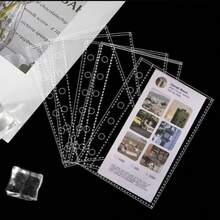 Lembar Isi Ulang Halaman Dalam PP Transparan A7 untuk Binder Lepas, 10/20/30/50 Pcs/Tas, Sampul Kartu Foto Transparan, Sisipan Pengganti Album Photocard Idol, Cocok untuk Buku Stiker Buku Pegangan A7, Penyimpanan untuk Kartu Mini, Kartu Bus Akses Kampus - transparan - View 5